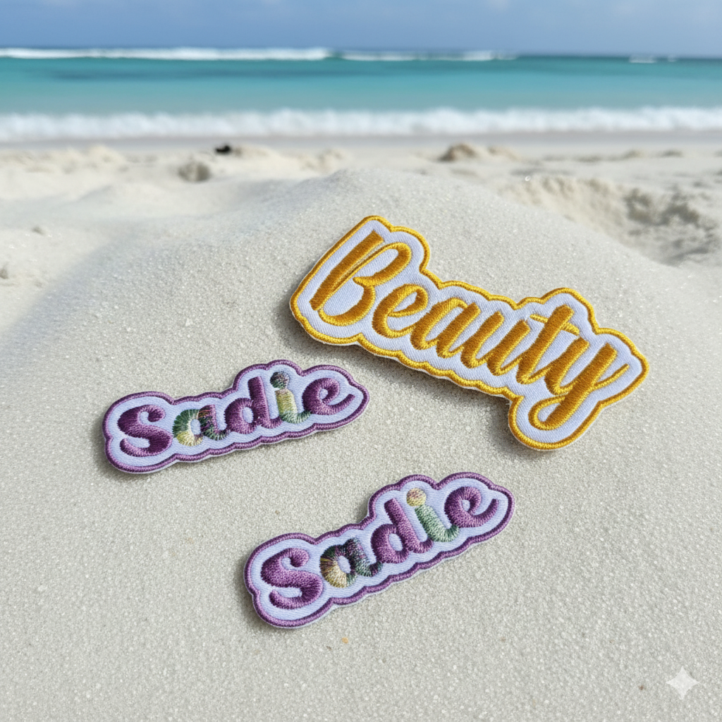 Custom Embroidered Name Patch – Personalized Text Patches | Colorful Name Patch Iron-On or Sew-On | For Clothes, Uniforms, Bags