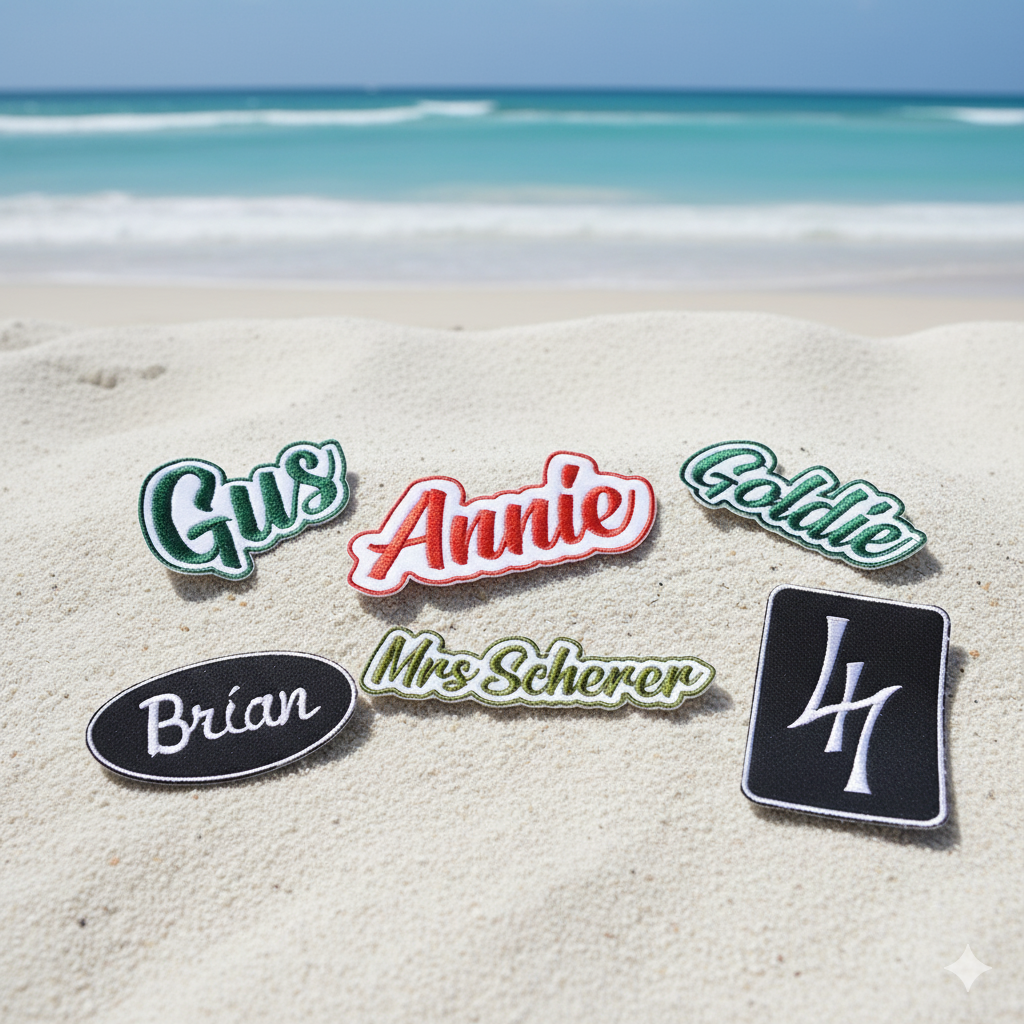 Custom Embroidered Name Patch – Personalized Text Patches | Colorful Name Patch Iron-On or Sew-On | For Clothes, Uniforms, Bags