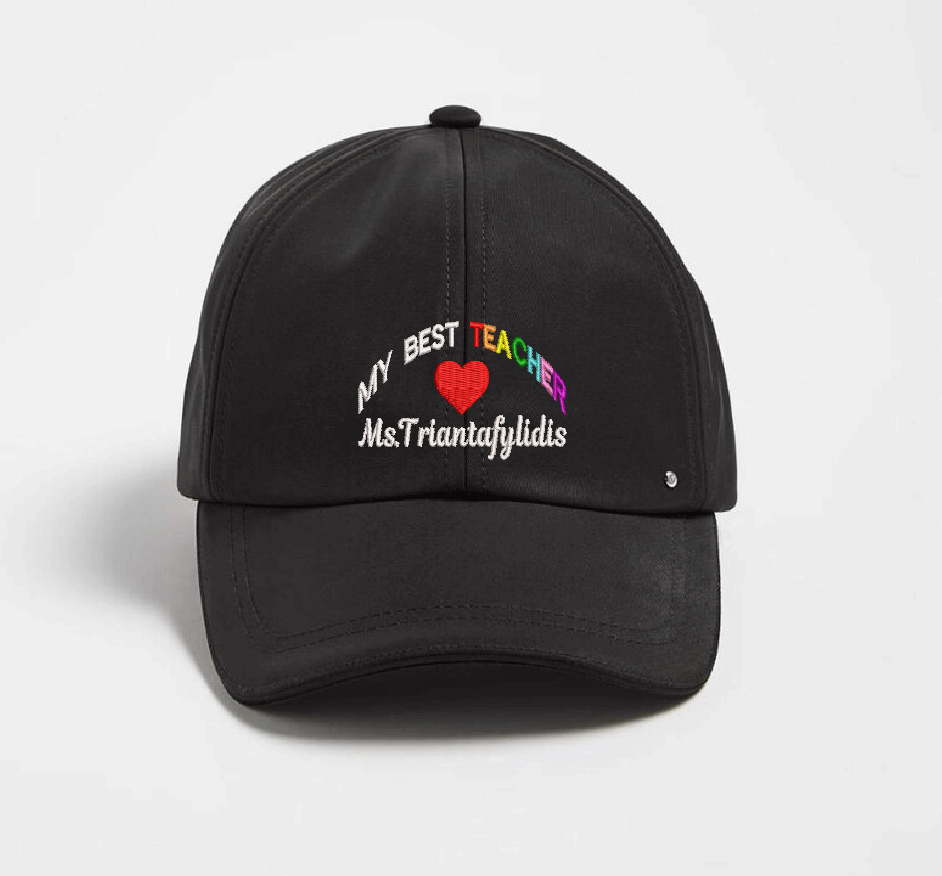 Teacher Name Embroidered Classic Cap,My Best Teacher Ever Hat, Custom School Hat, Cute Teacher Hat, Thank You Gift, Birthday Gift