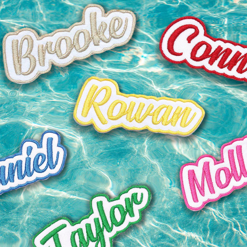 Custom Embroidered Name Patch – Personalized Text Patches | Colorful Name Patch Iron-On or Sew-On | For Clothes, Uniforms, Bags