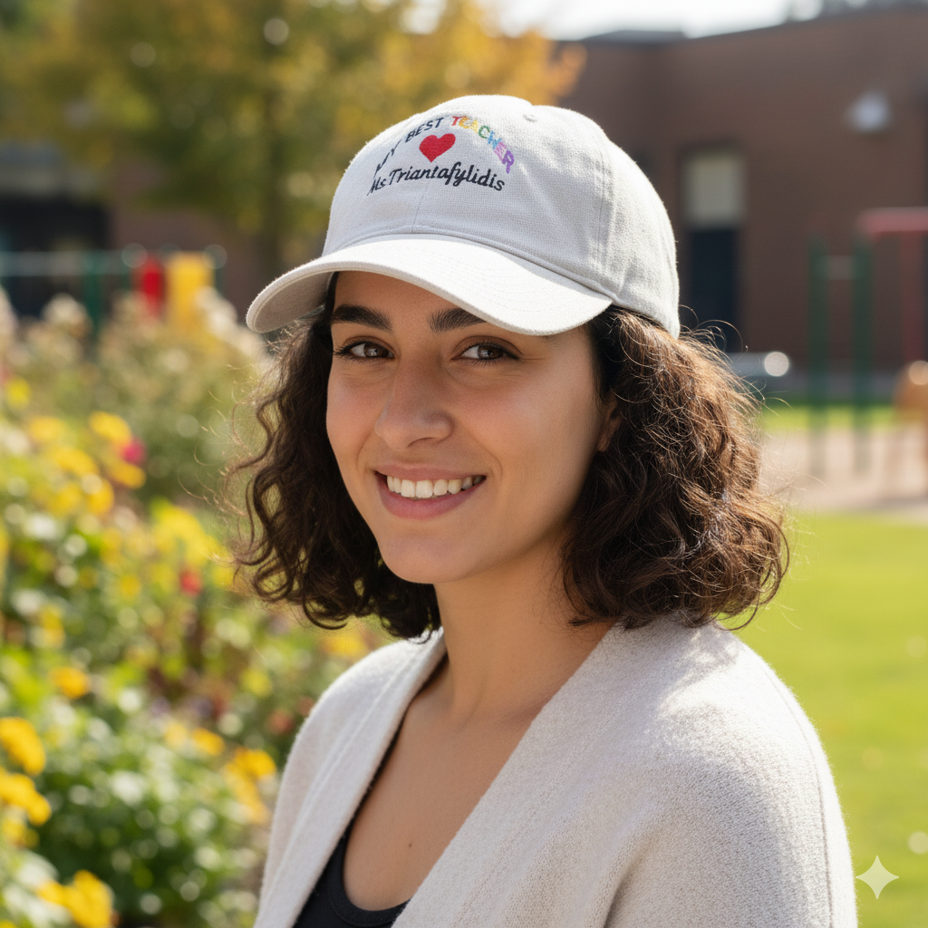 Teacher Name Embroidered Classic Cap,My Best Teacher Ever Hat, Custom School Hat, Cute Teacher Hat, Thank You Gift, Birthday Gift